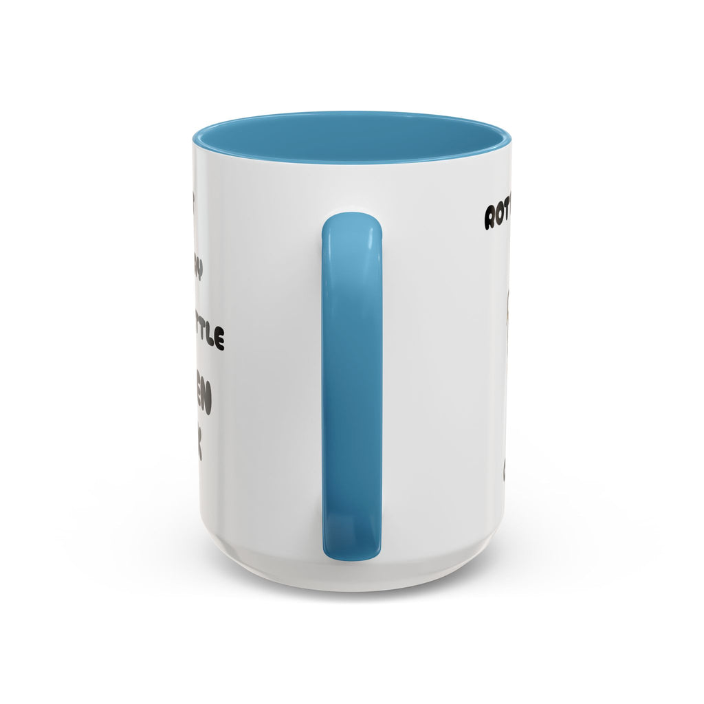 Funny Novelty Coffee Mug — “Start Your Day With A Little Rotten Cock” Accent Mug