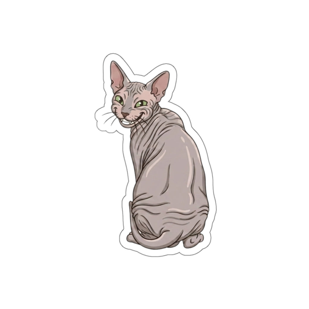 Hairless Cat Die-Cut Sticker