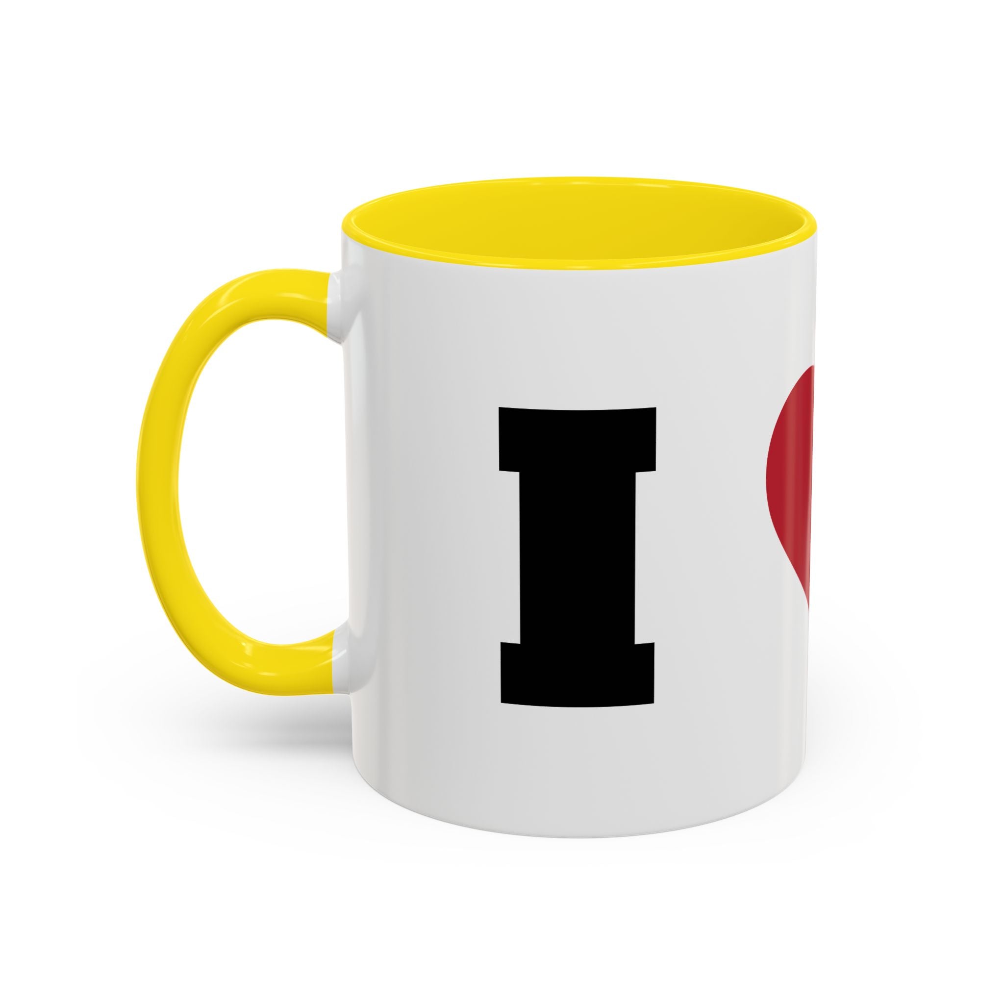 Coffee Mug — I Love Cats Heart Design (Accent 11oz)