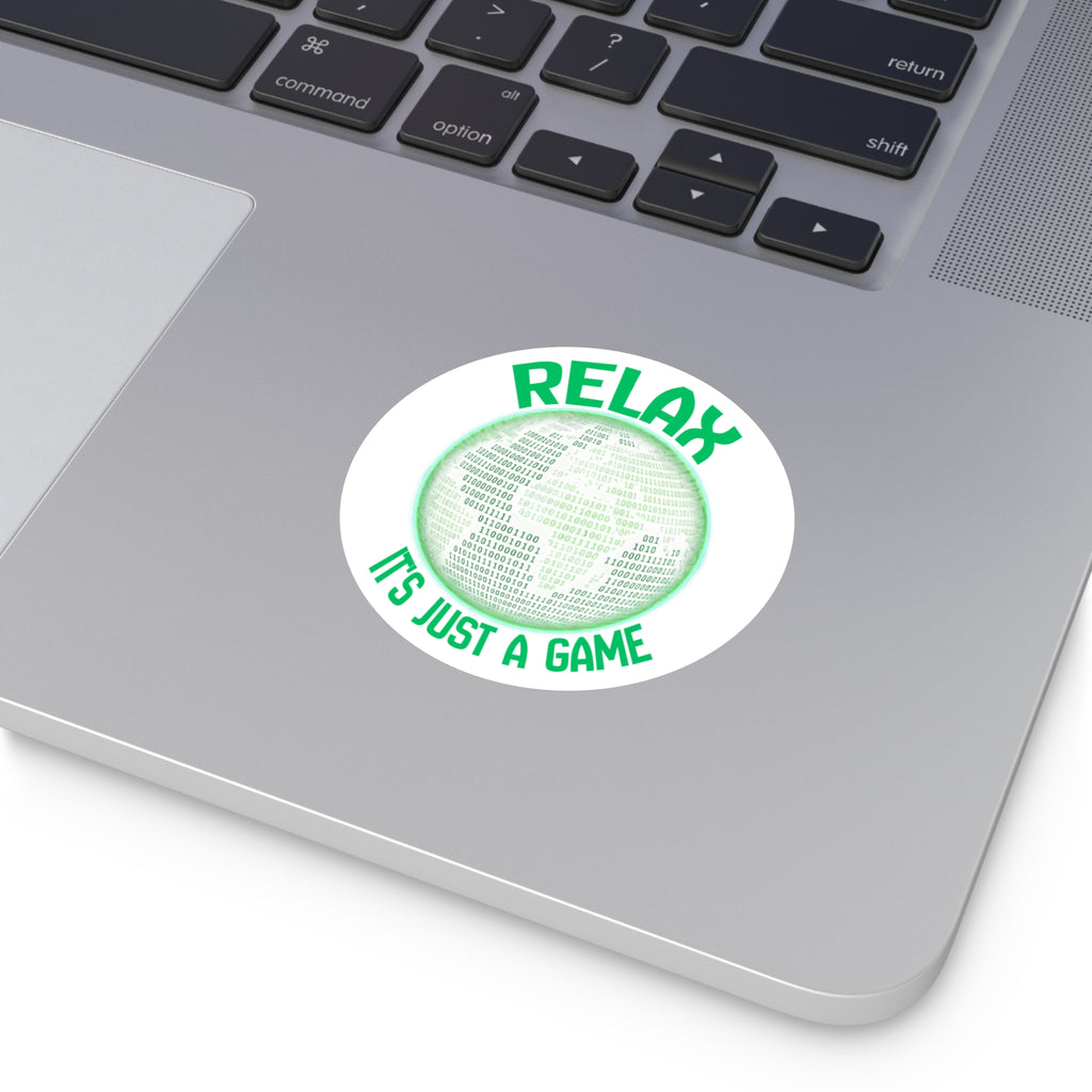 Relax Round Vinyl Stickers