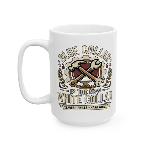 Blue Collar Ceramic Mug, (11oz, 15oz)