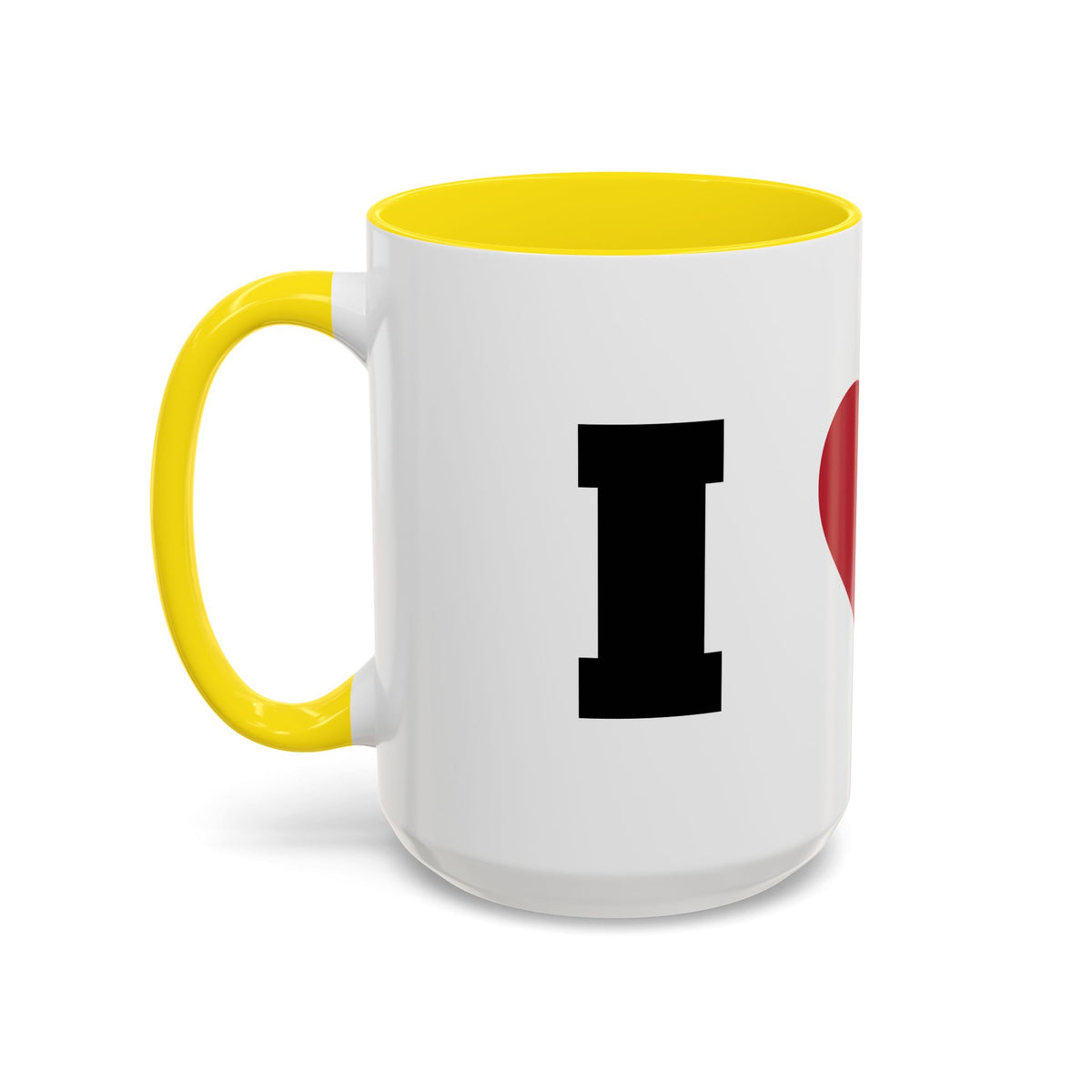 Coffee Mug — I Love Cats Heart Design (Accent 11oz or 15oz)