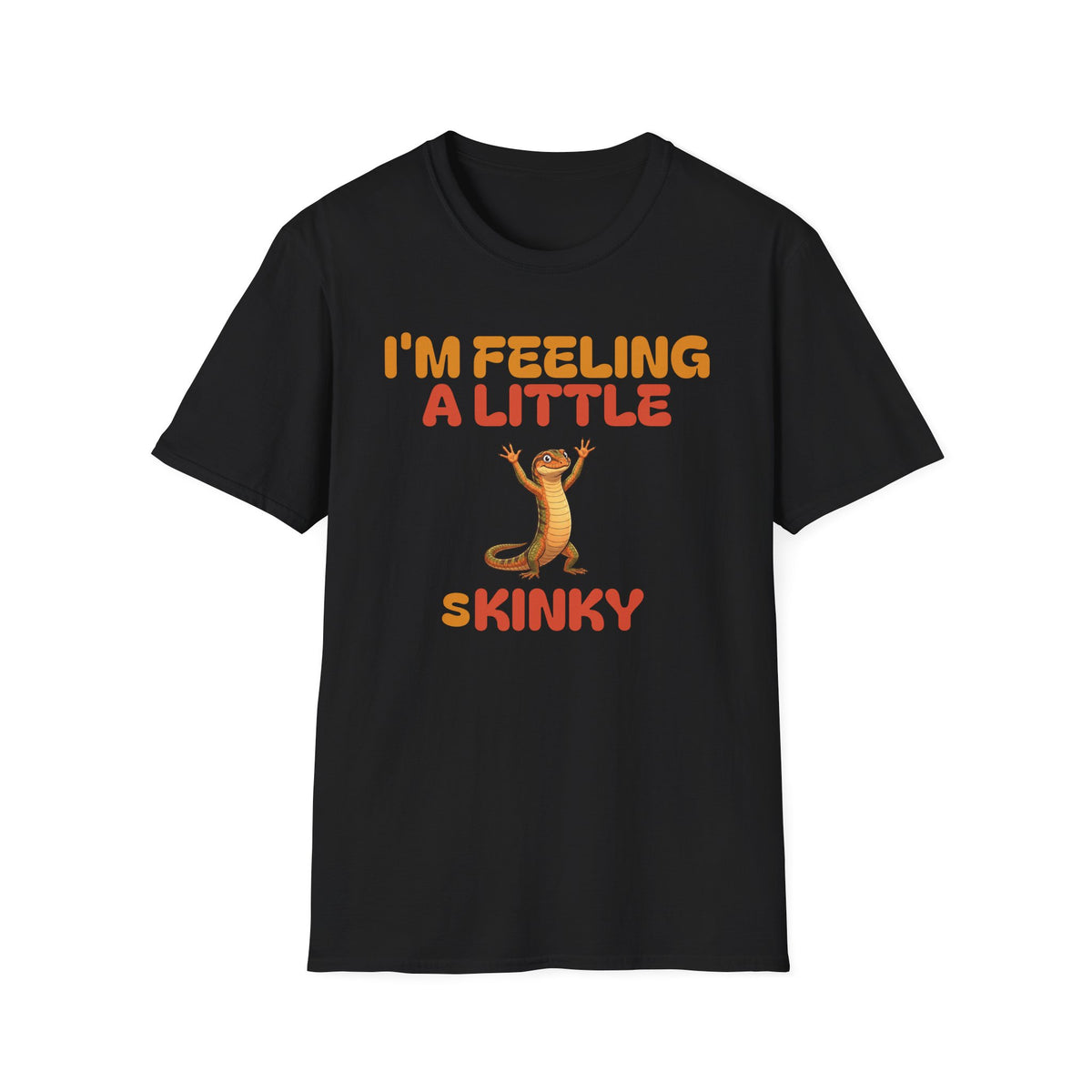 T-Shirt — "I'm Feeling A Little Skinky" Retro Cartoon Snake Graphic Tee