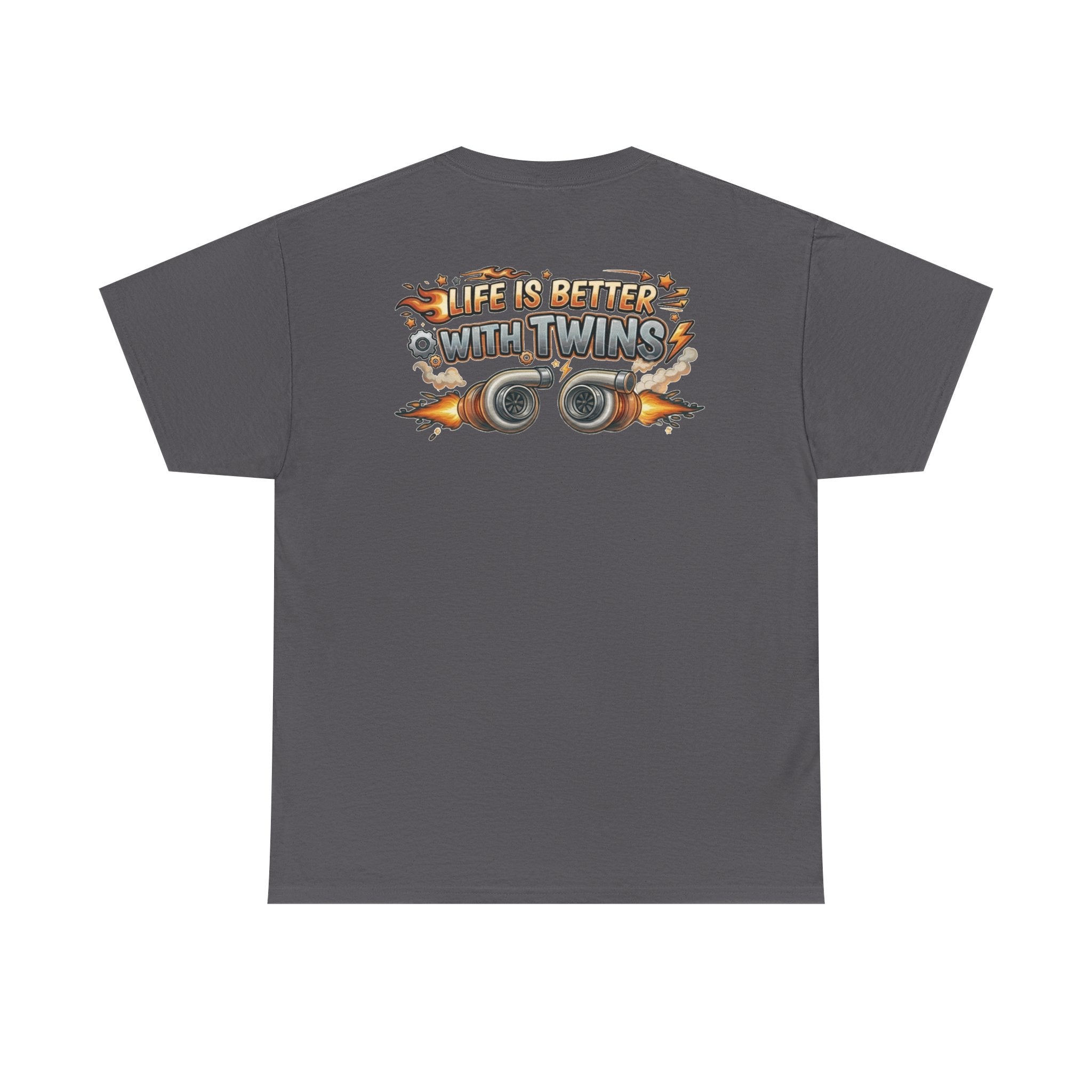 T-Shirt — "Life Is Better With Twins" Retro Race Car Graphic