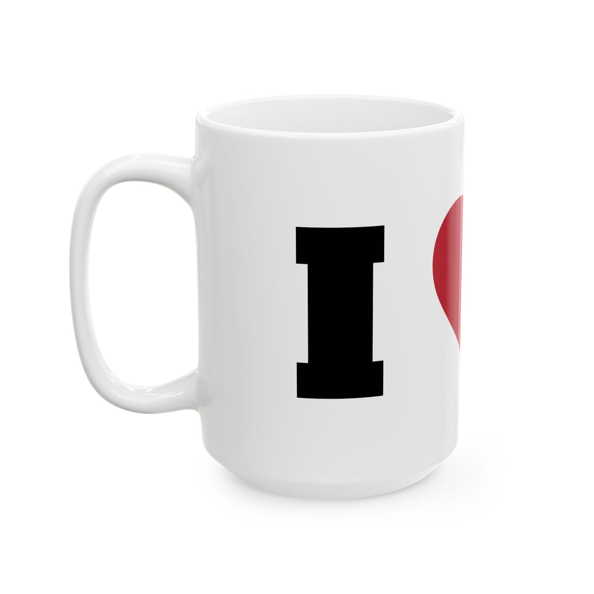 Ceramic Mug — I Love My Cat Heart Design (11oz or 15oz)