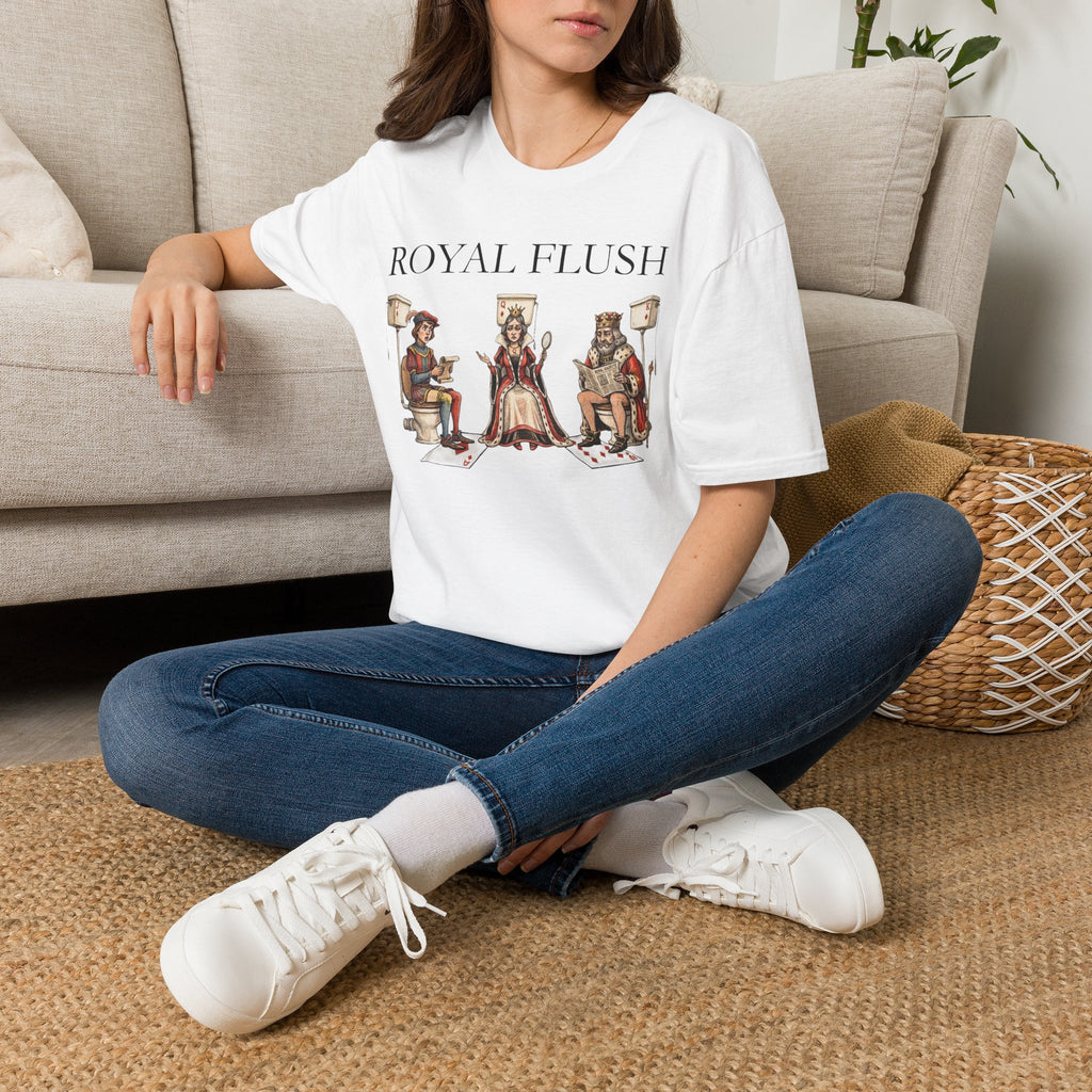 Royal Flush T-Shirt — Vintage Playing Card King, Queen & Jack Design