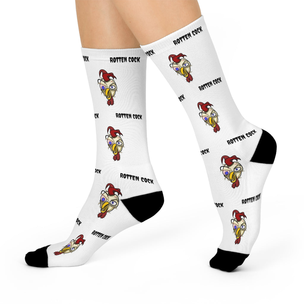 Rotten Cock Crew Socks — Funny Chicken Face Cushioned Socks