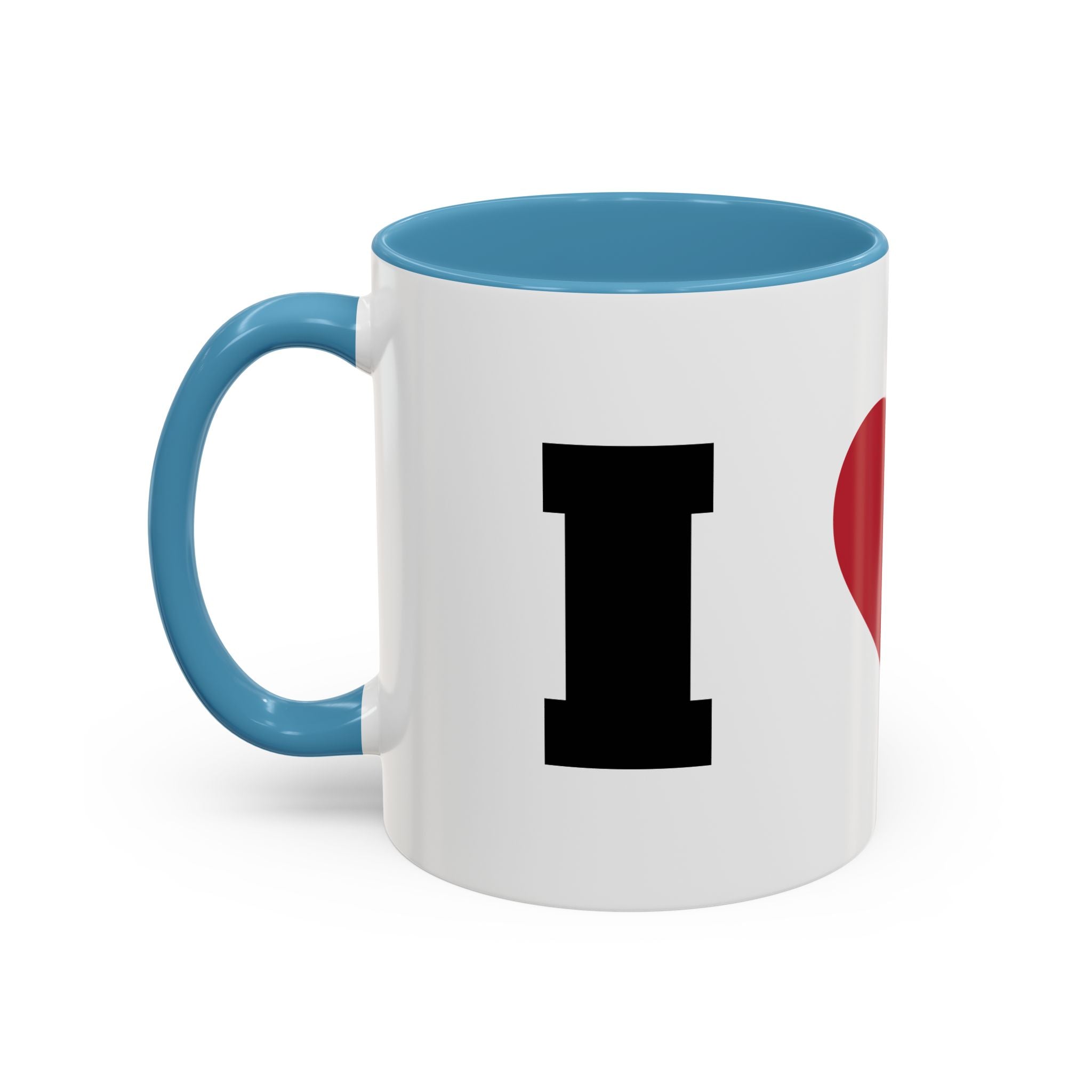 Coffee Mug — I Love Cats Heart Design (Accent 11oz)