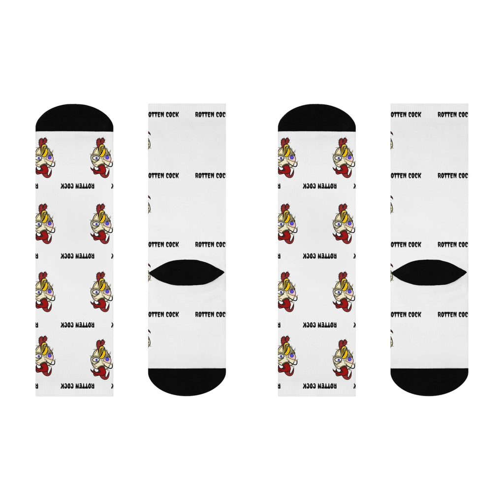 Rotten Cock Crew Socks — Funny Chicken Face Cushioned Socks