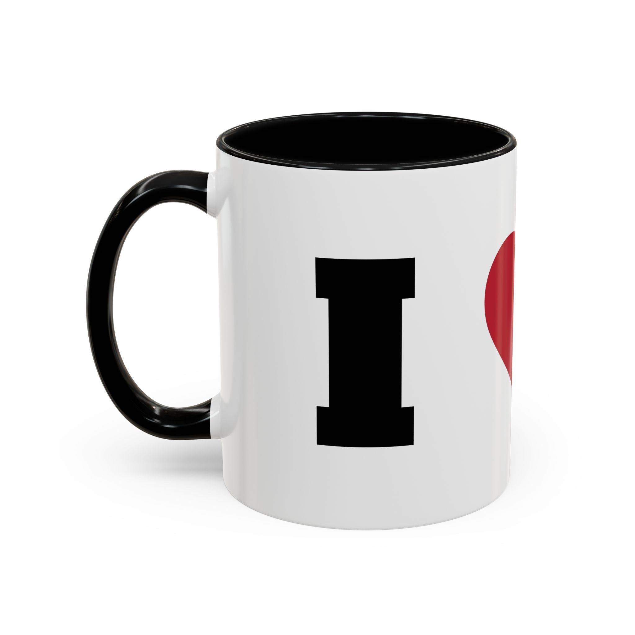 Coffee Mug — I Love Cats Heart Design (Accent 11oz)