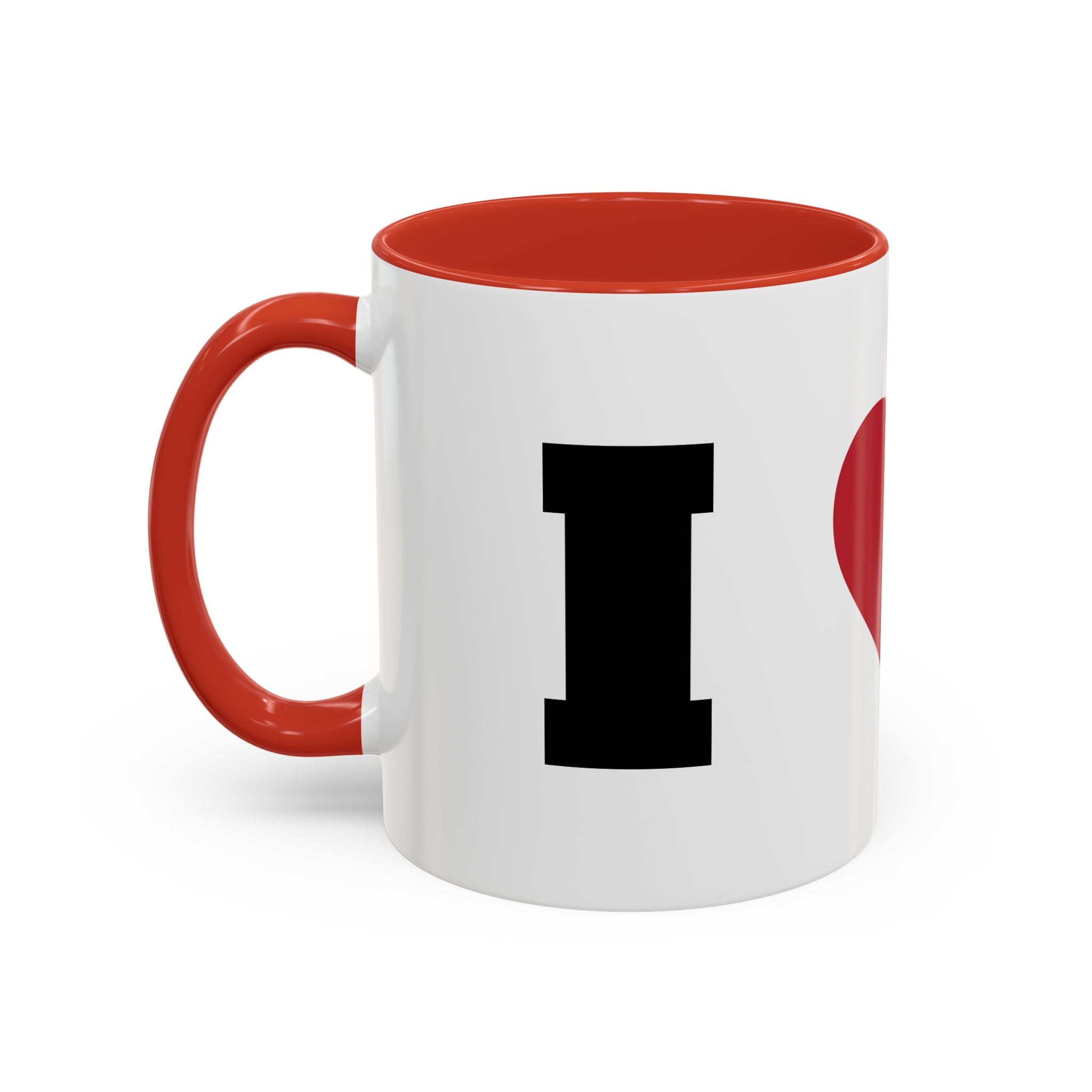 Coffee Mug — I Love Cats Heart Design (Accent 11oz)