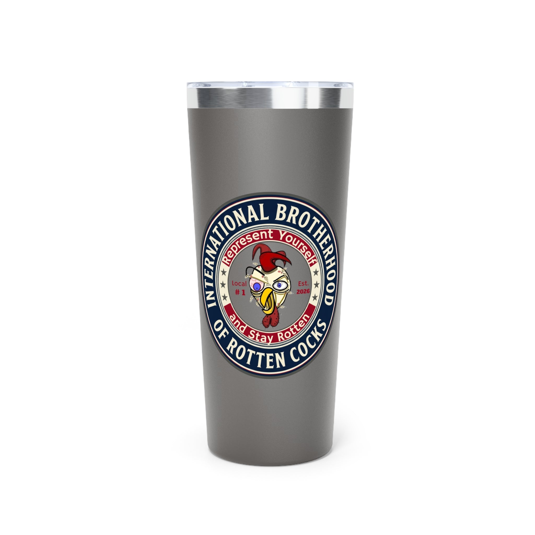Rotten Cocks Union 22oz Copper Vacuum Tumbler — Insulated Travel Mug
