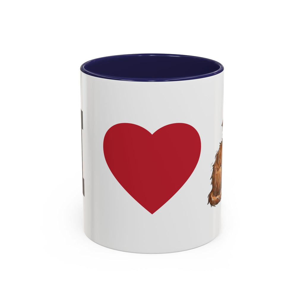 Coffee Mug — I Love Cats Heart Design (Accent 11oz)
