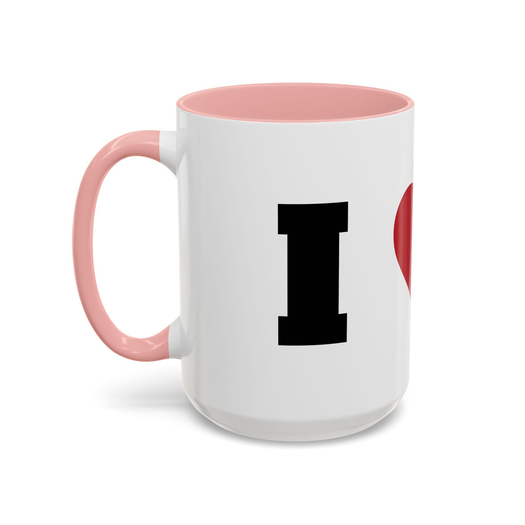 Coffee Mug — I Love Cats Heart Design (Accent 11oz or 15oz)