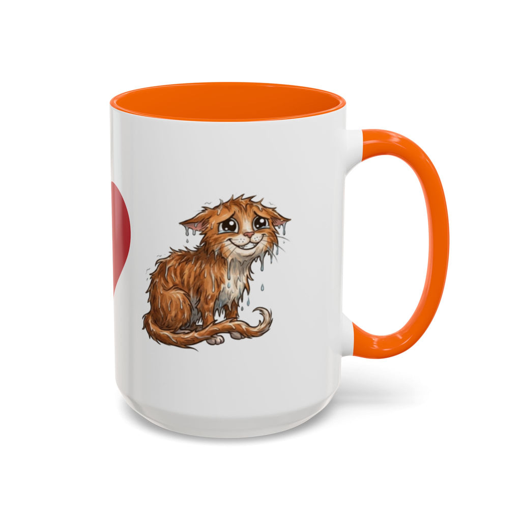 Coffee Mug — I Love Cats Heart Design (Accent 11oz or 15oz)