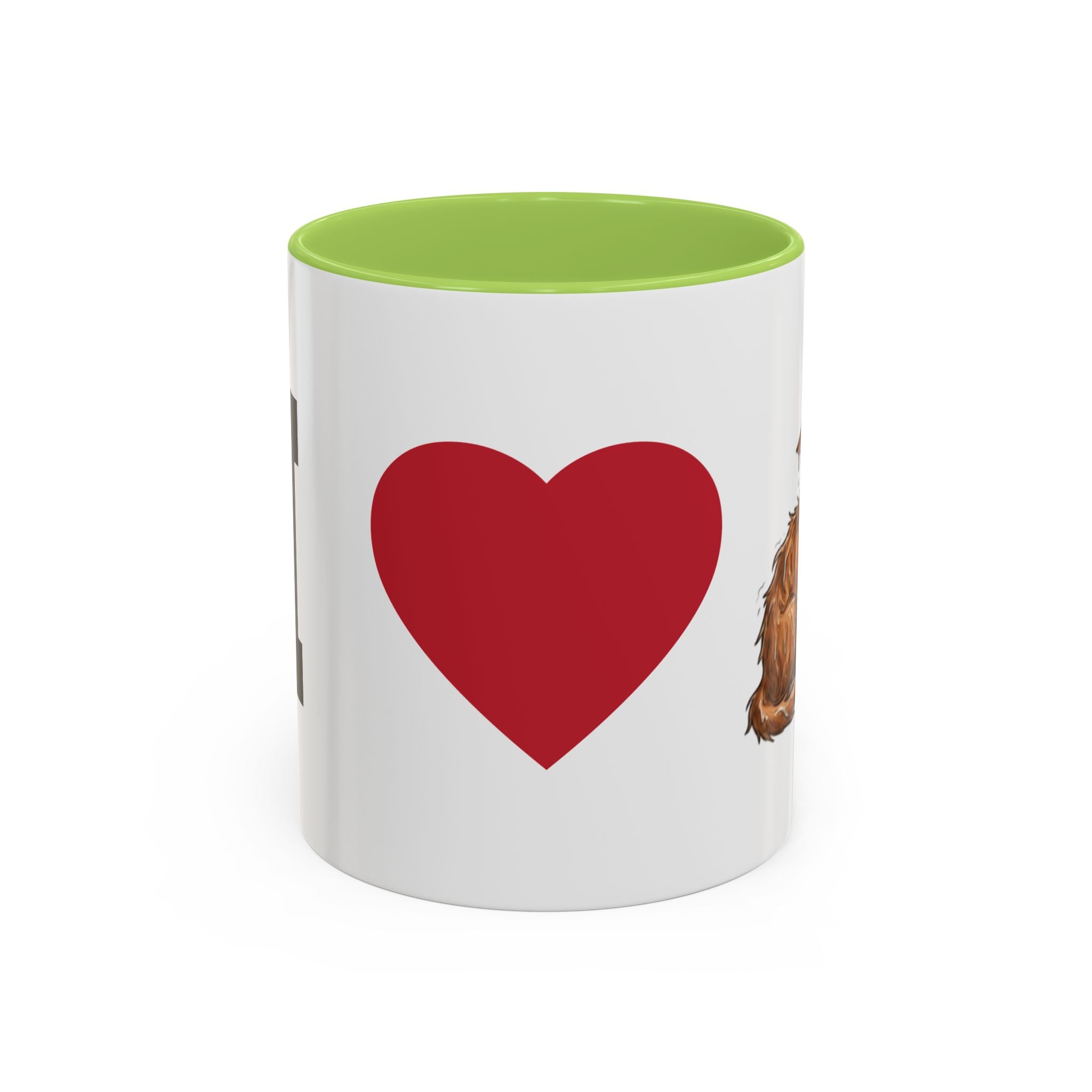 Coffee Mug — I Love Cats Heart Design (Accent 11oz)