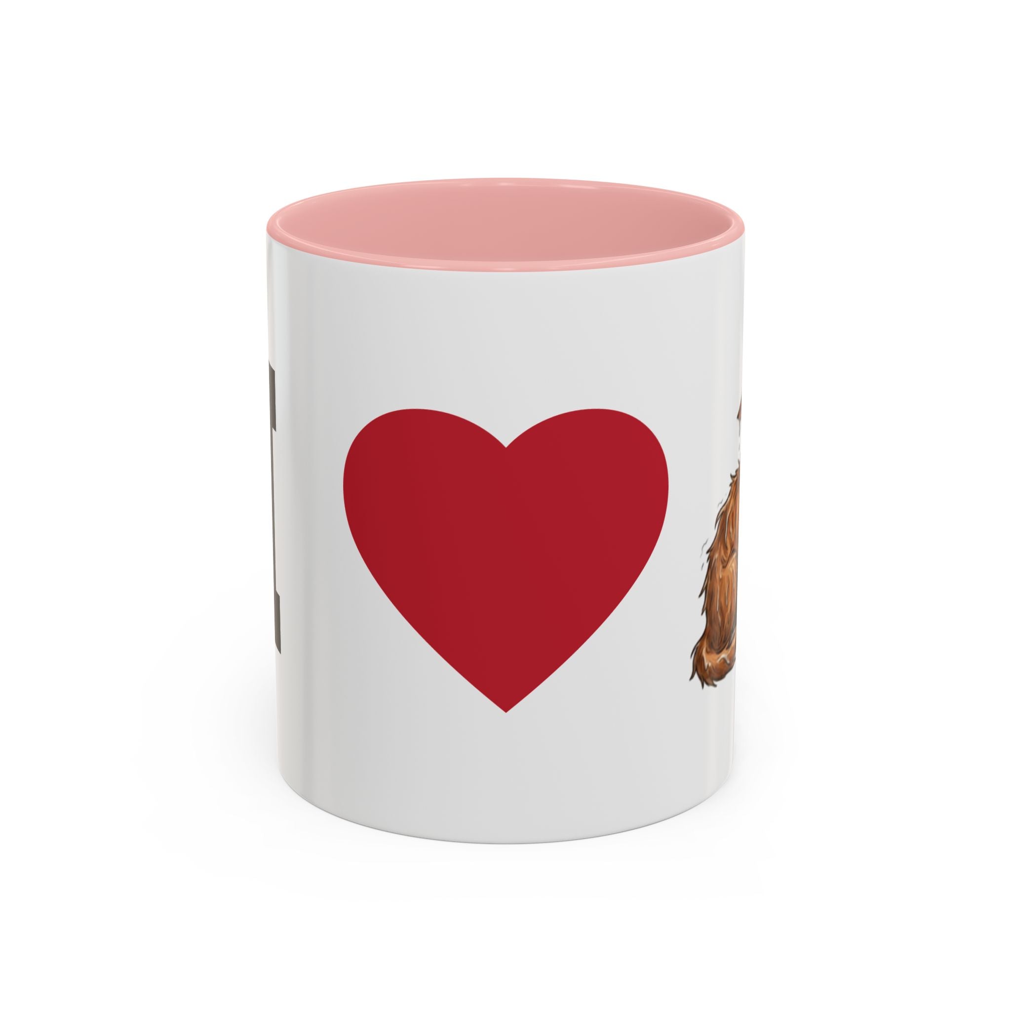 Coffee Mug — I Love Cats Heart Design (Accent 11oz)