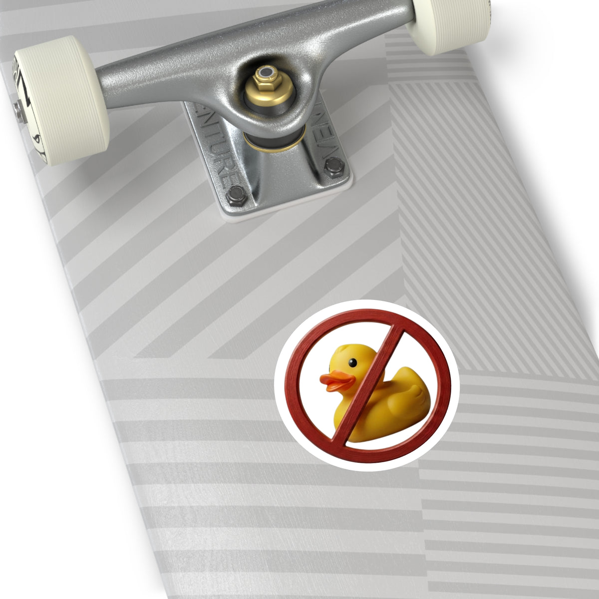 No Ducks Round Sticker, Indoor\Outdoor