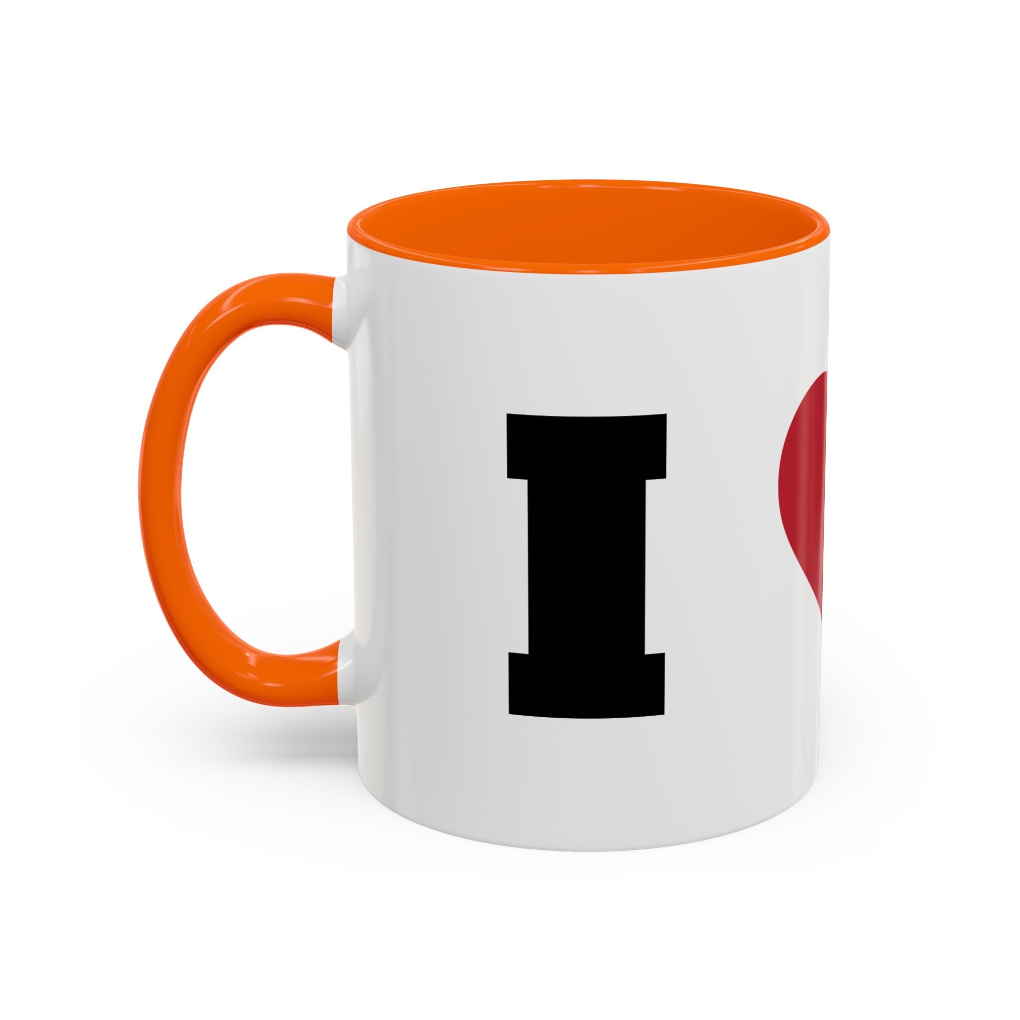 Coffee Mug — I Love Cats Heart Design (Accent 11oz)
