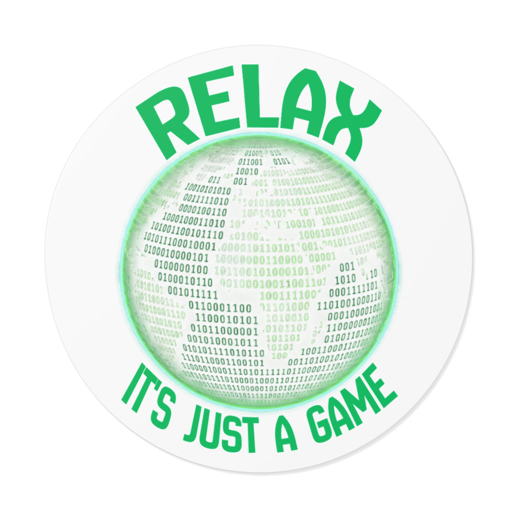 Relax Round Vinyl Stickers