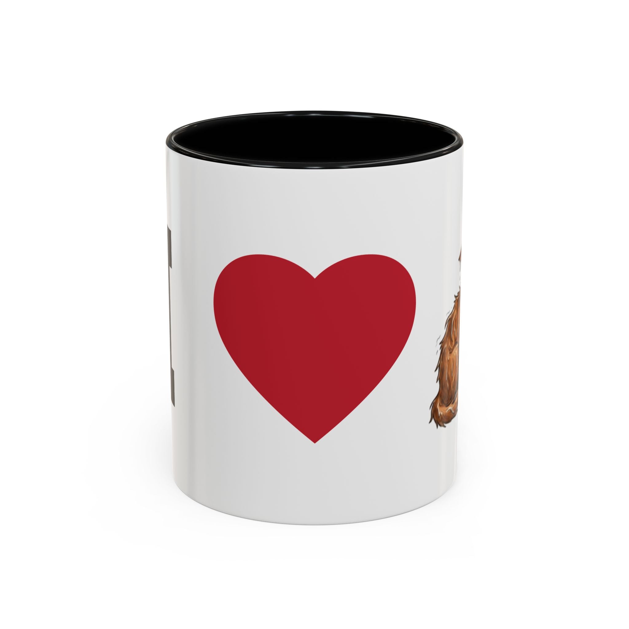 Coffee Mug — I Love Cats Heart Design (Accent 11oz)