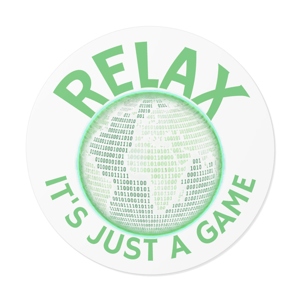 Relax Round Vinyl Stickers