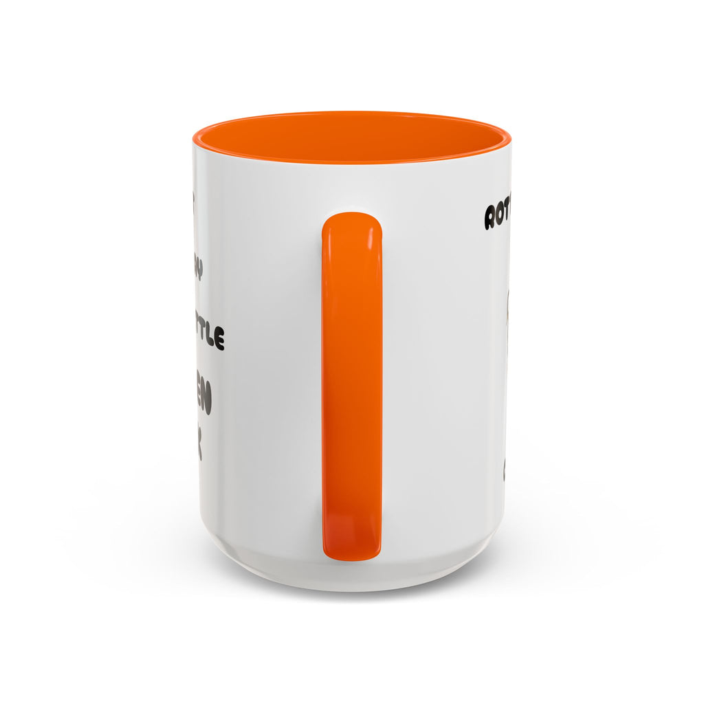 Funny Novelty Coffee Mug — “Start Your Day With A Little Rotten Cock” Accent Mug