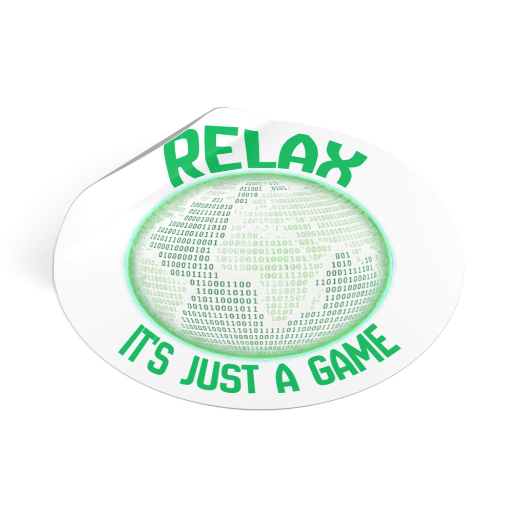 Relax Round Vinyl Stickers