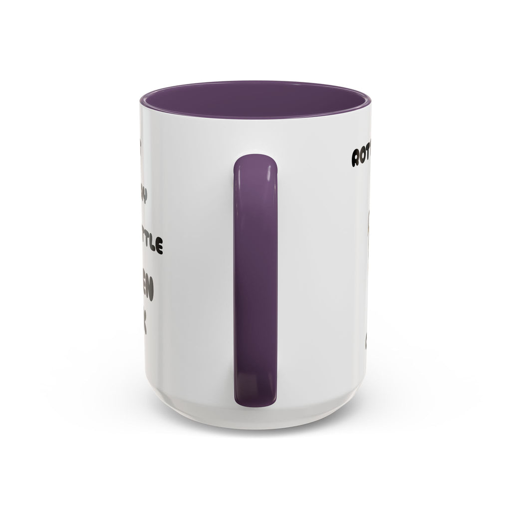 Funny Novelty Coffee Mug — “Start Your Day With A Little Rotten Cock” Accent Mug