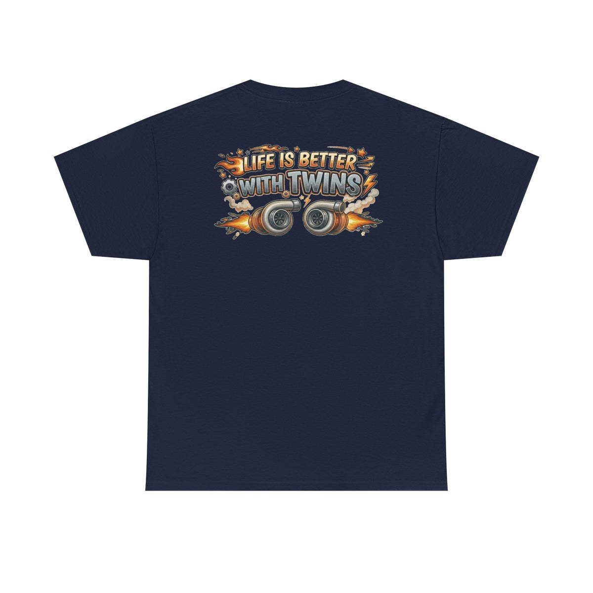 T-Shirt — "Life Is Better With Twins" Retro Race Car Graphic