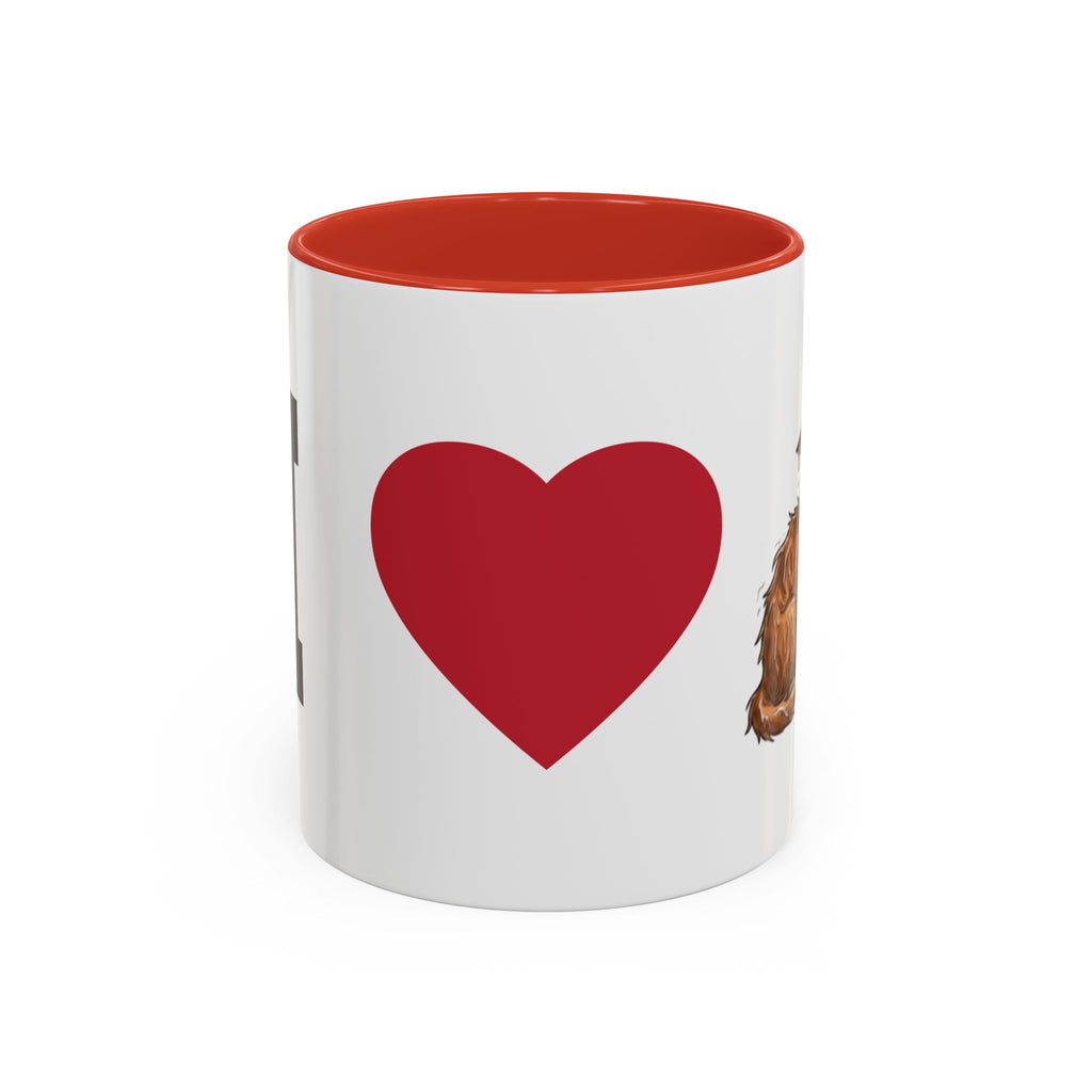 Coffee Mug — I Love Cats Heart Design (Accent 11oz)