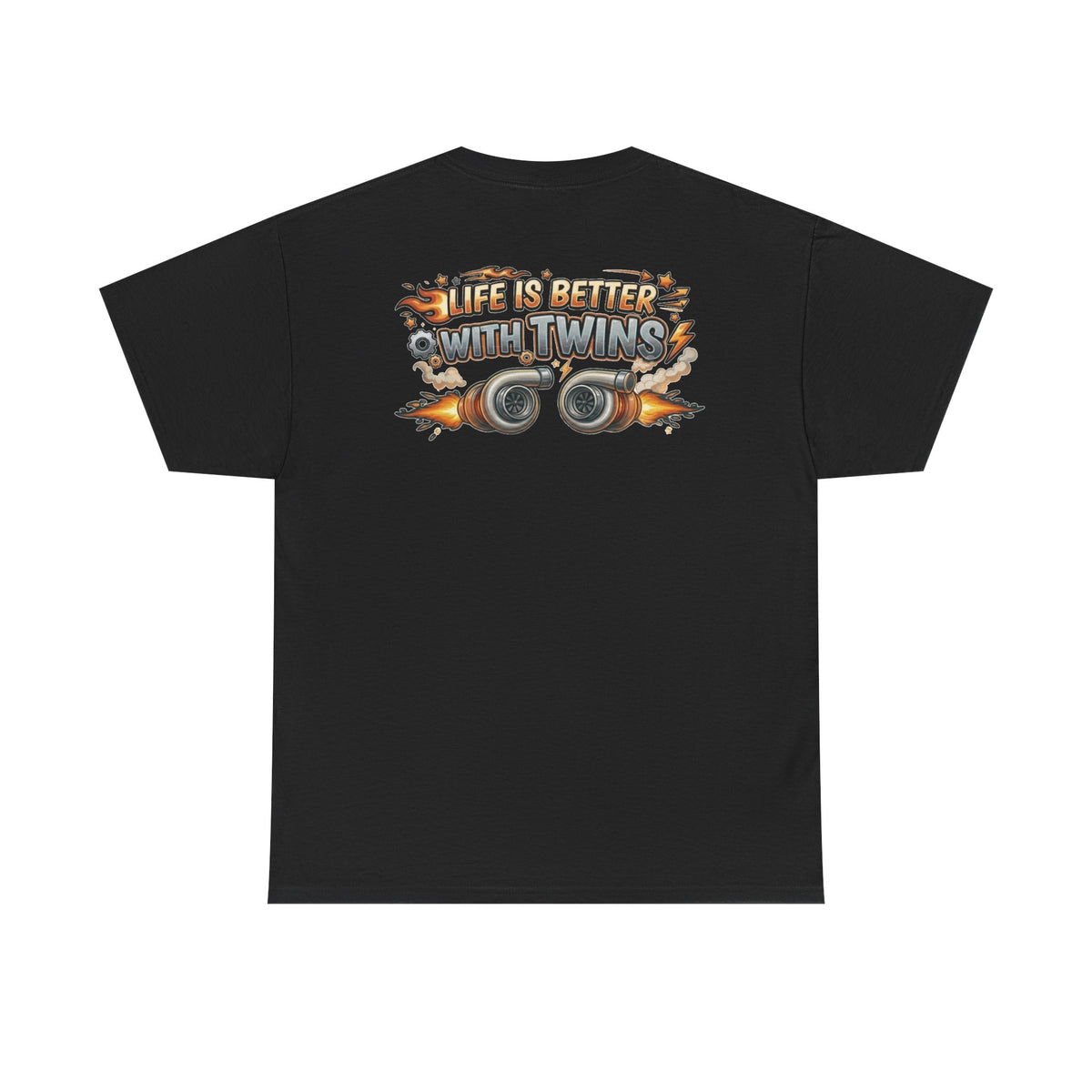 T-Shirt — "Life Is Better With Twins" Retro Race Car Graphic