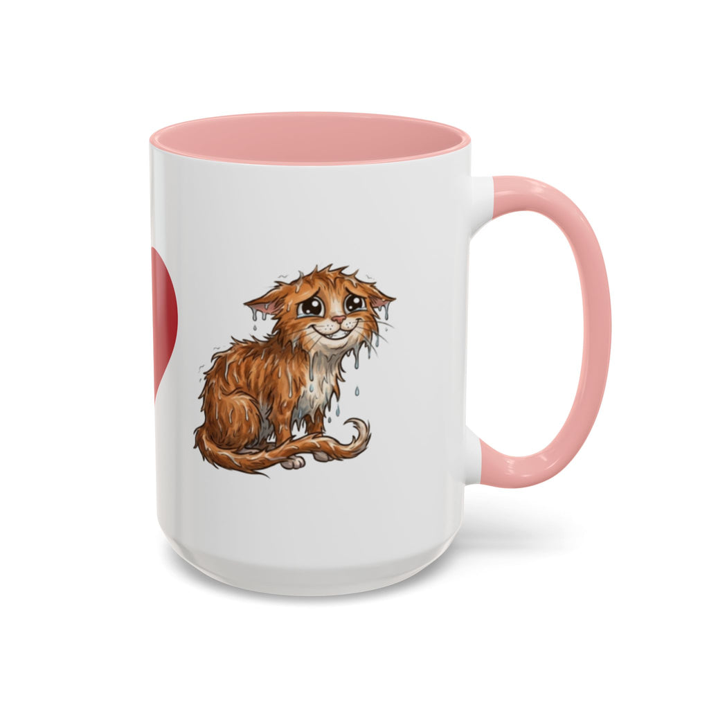 Coffee Mug — I Love Cats Heart Design (Accent 11oz or 15oz)
