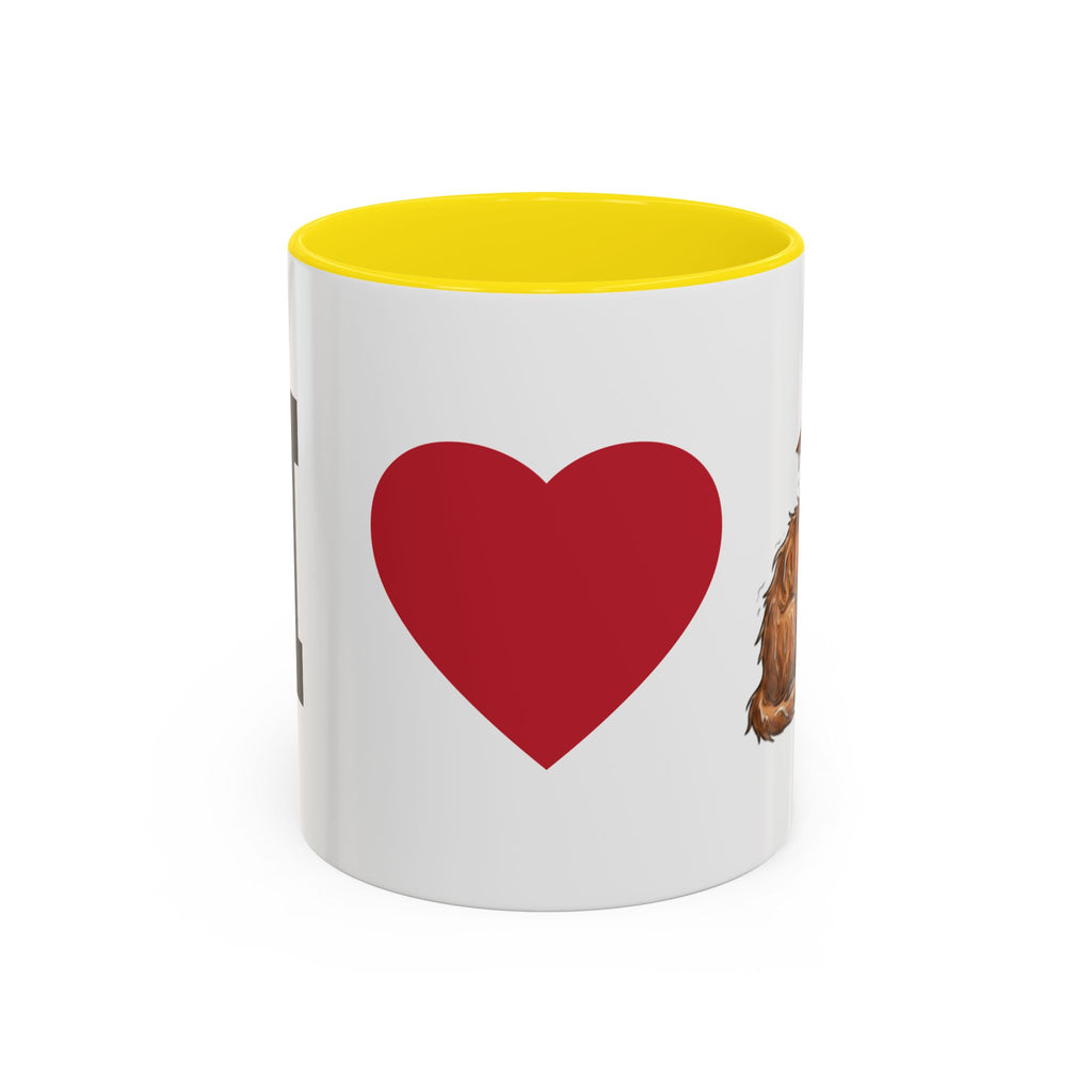 Coffee Mug — I Love Cats Heart Design (Accent 11oz)