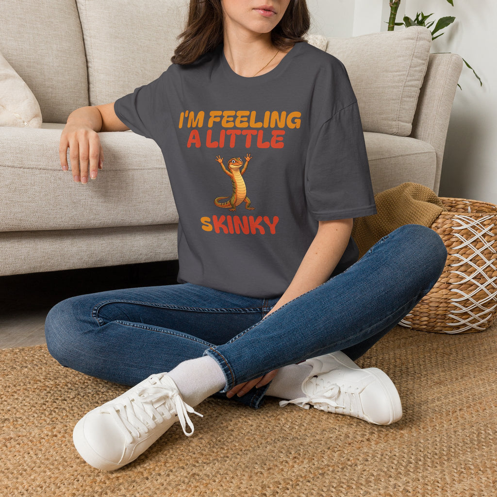 T-Shirt — "I'm Feeling A Little Skinky" Retro Cartoon Snake Graphic Tee