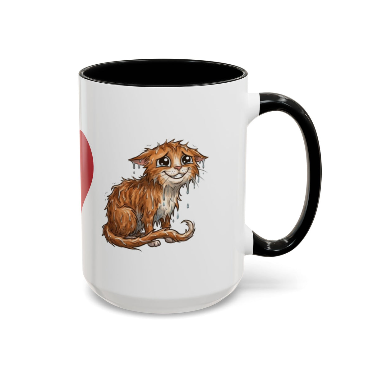 Coffee Mug — I Love Cats Heart Design (Accent 11oz or 15oz)