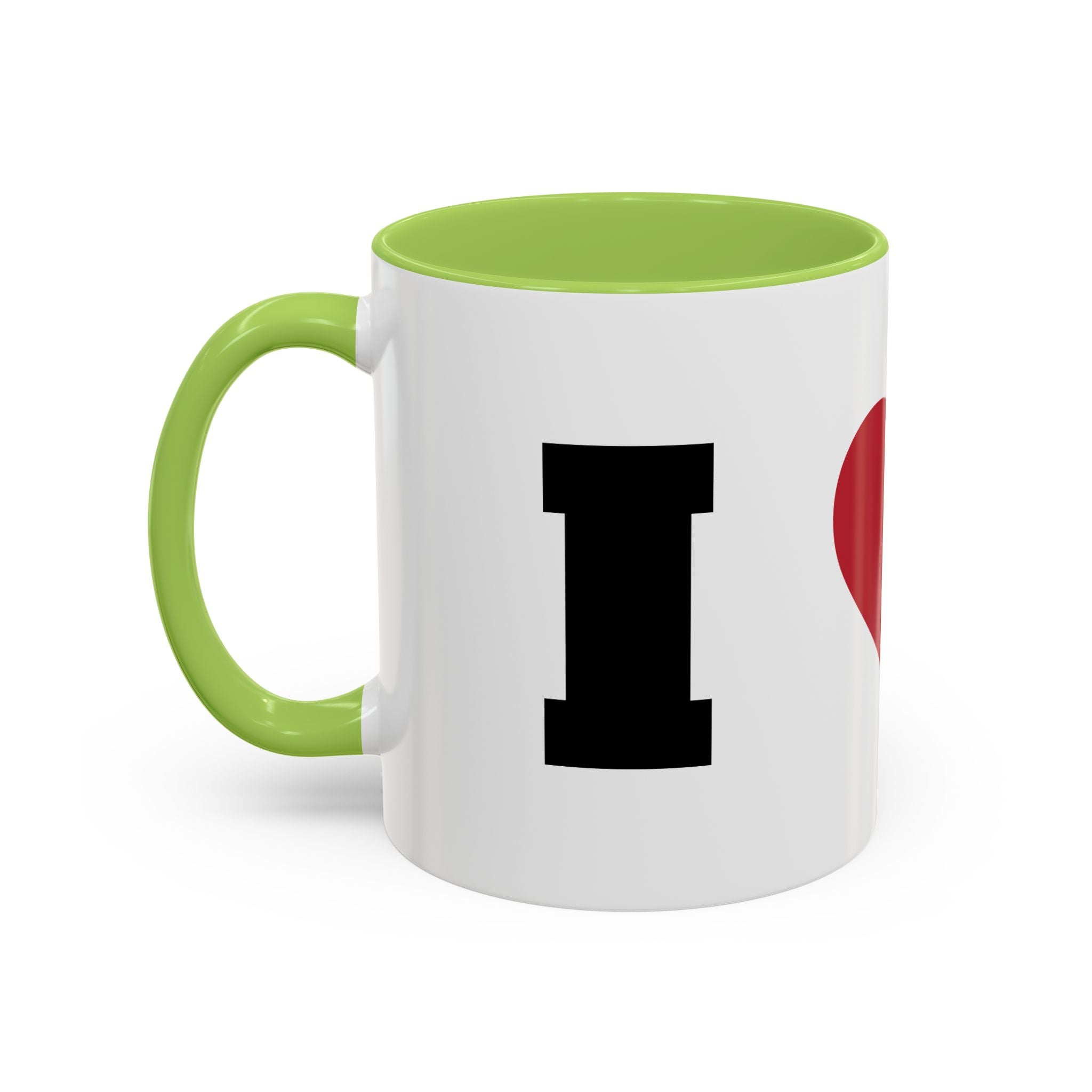 Coffee Mug — I Love Cats Heart Design (Accent 11oz)