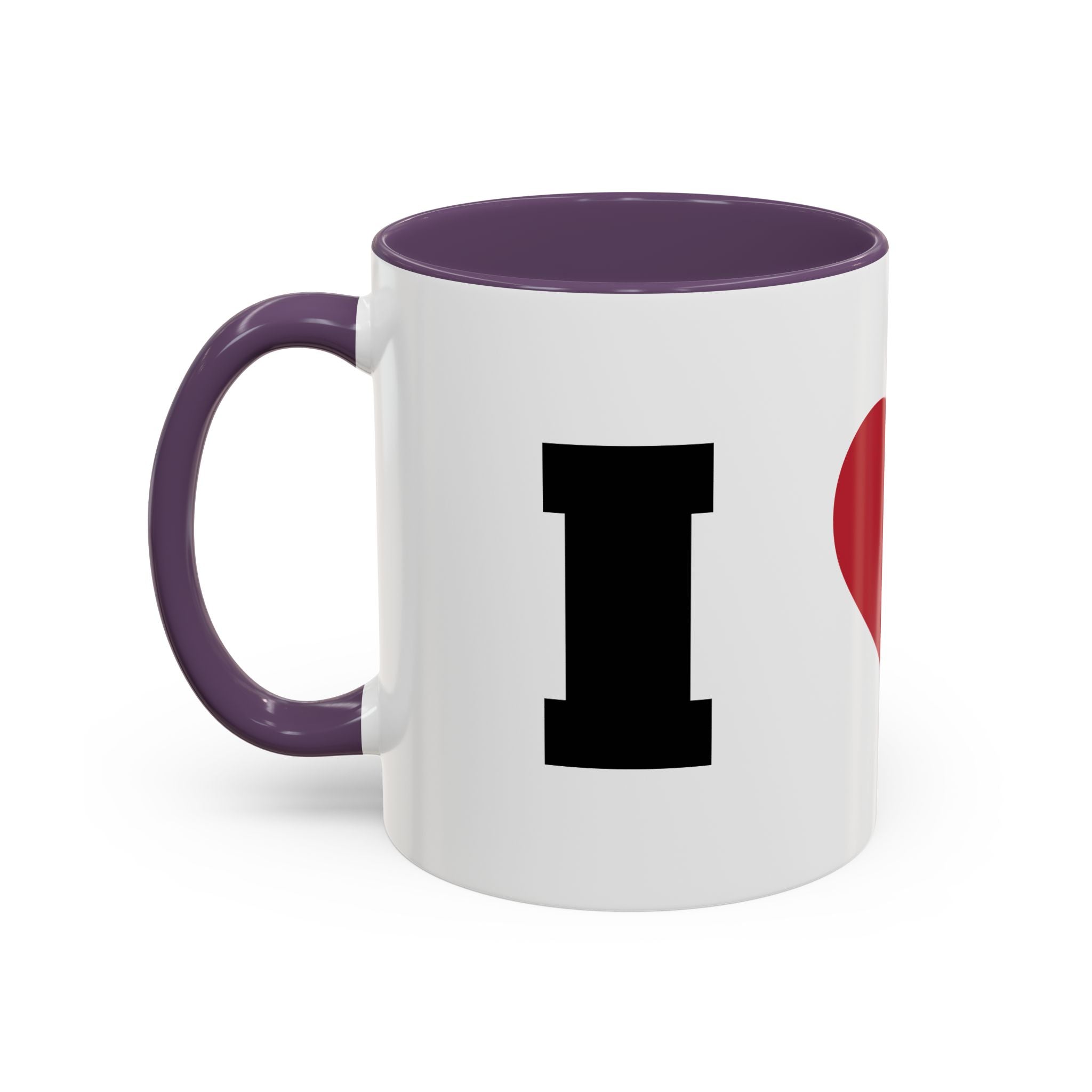 Coffee Mug — I Love Cats Heart Design (Accent 11oz)