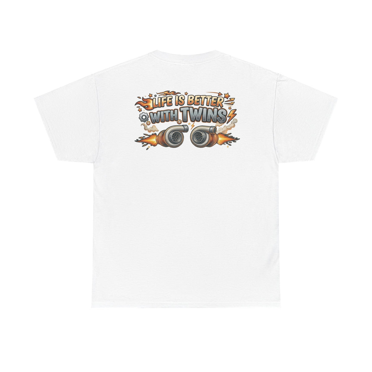 T-Shirt — "Life Is Better With Twins" Retro Race Car Graphic