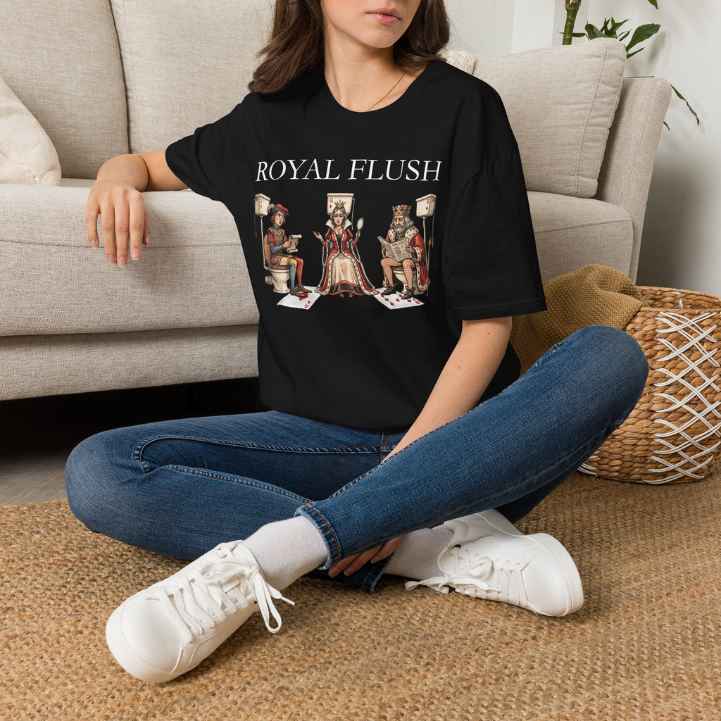 Royal Flush T-Shirt — Vintage Playing Card King, Queen & Jack Design