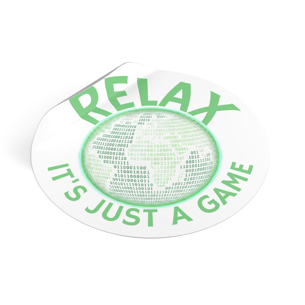 Relax Round Vinyl Stickers