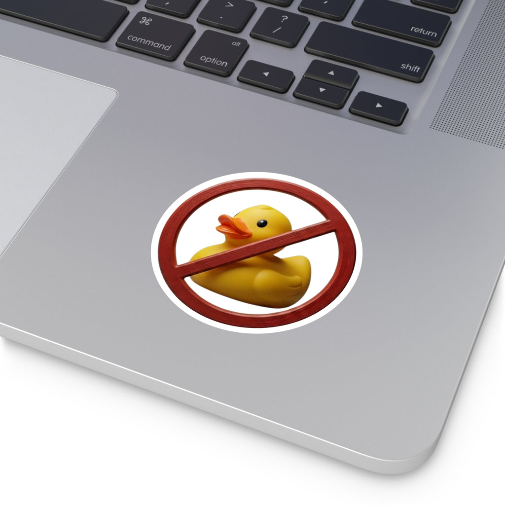 No Ducks Round Sticker, Indoor\Outdoor