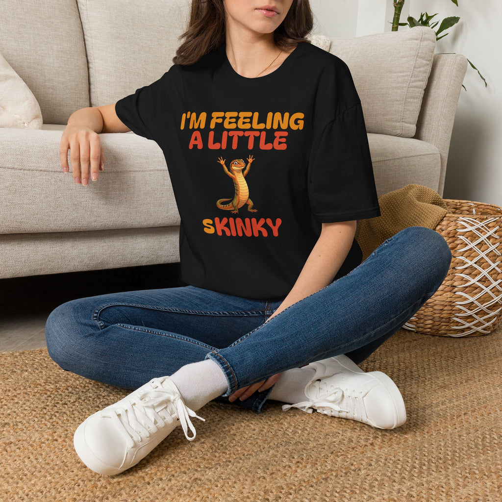 T-Shirt — "I'm Feeling A Little Skinky" Retro Cartoon Snake Graphic Tee