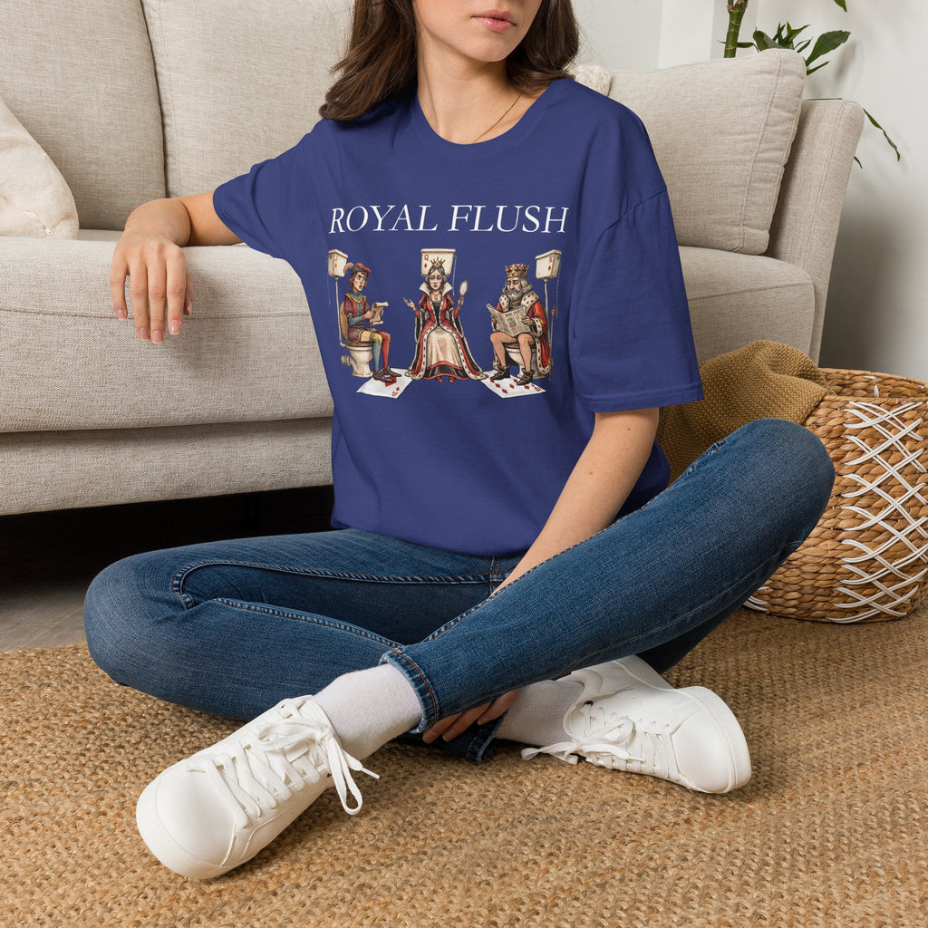 Royal Flush T-Shirt — Vintage Playing Card King, Queen & Jack Design